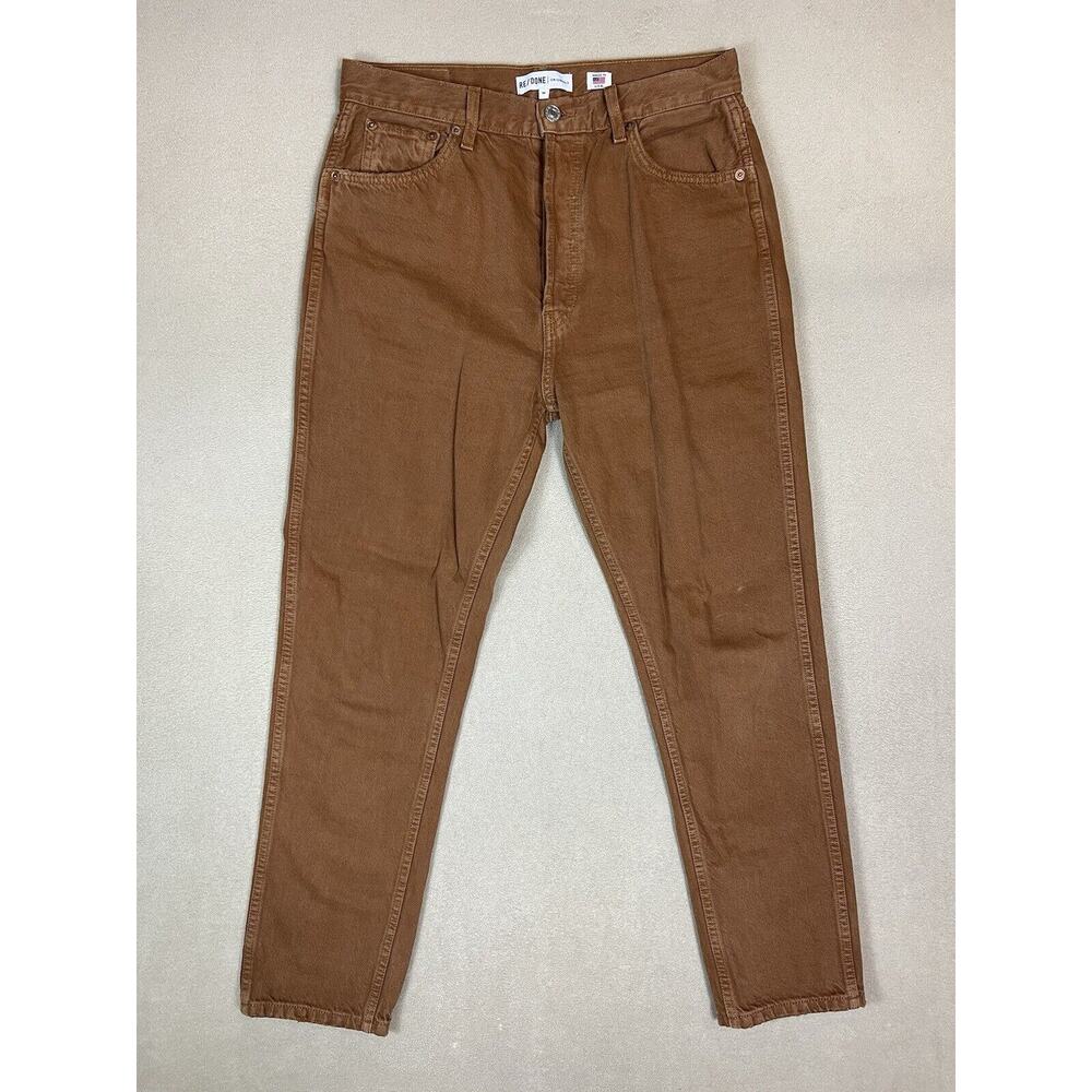 RE/DONE Jeans Womens 30 Terracotta Orange‎ Originals 50s Cigarette Cut High Rise